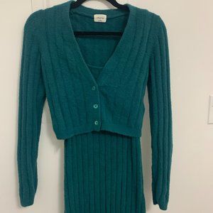 Wilfred Free Hush Knit Tank Dress + Cardigan